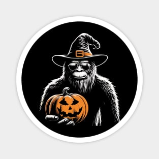 Bigfoot Pumpkin Halloween Magnet